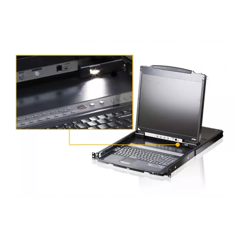 ATEN CL5800N consola de rack 48,3 cm (19 inch) 1280 x 1024 píxeles metal negro 1U