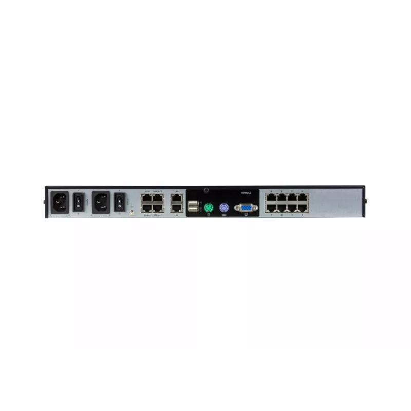 ATEN Switch KVM over IP 8 puertos 2 bus CAT5e/6, LUC (Laptop USB Console), con soporte de audio y medios virtuales