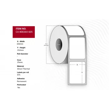 Etiqueta autoadhesiva Capture W128432989 Blanca