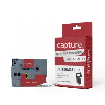 Capture 24 mm x 8 m negro sobre mate (CA-TZEM951)