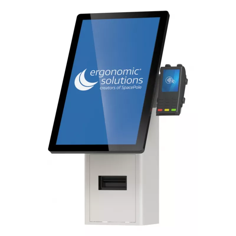 Soporte de kiosco de autoservicio de pared ergonomic solutions SPK402-02 — Soporte de pared para terminales de autoservicio