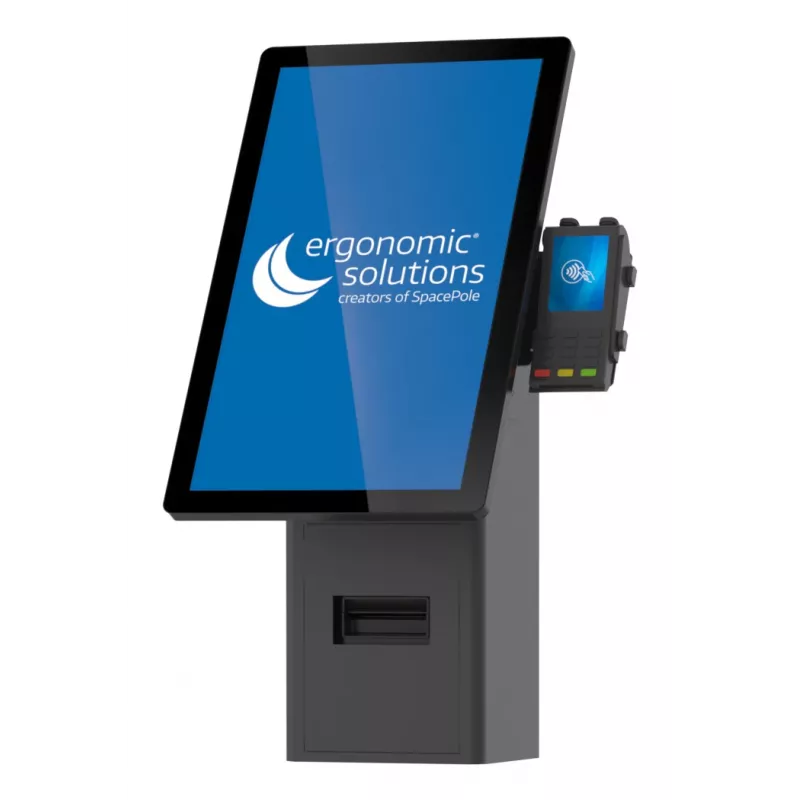 Soporte de kiosco de autoservicio de pared ergonomic solutions SPK402-02 — Soporte de pared para terminales de autoservicio
