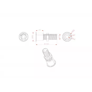 Pasacables de mesa VivoLink VLDG24L-B, negro, grande, hasta 55 mm