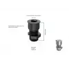 Pasacables de mesa Vivolink VLDG22, 22 mm, negro/aluminio