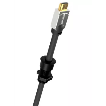 Vivolink VLDG22-B Pasacables de escritorio para orificio de 22 mm, aluminio, negro