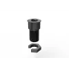 Vivolink VLDG22-B Pasacables de escritorio para orificio de 22 mm, aluminio, negro