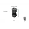 Vivolink VLDG22-B Pasacables de escritorio para orificio de 22 mm, aluminio, negro