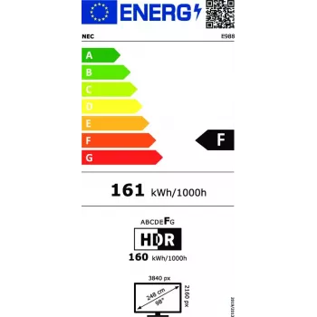 NEC MultiSync E988 Pantalla plana de señalización digital 2,48 m (97,5 pulgadas) LCD 350 cd/m² 4K Ultra HD Negro 24/7