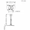 Soporte de techo para proyector Vogel's PPC 2540 negro/plata
