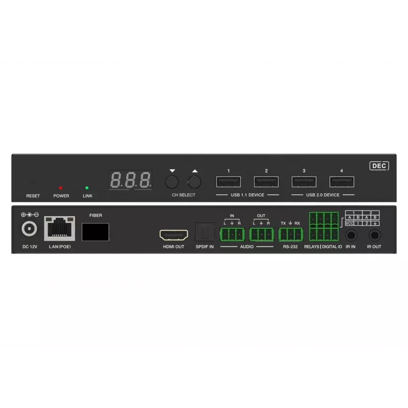 Vivolink VLVWIP2000-DEC AV over IP 4K60Hz JPEG2000 Decodificador de matriz para videowall