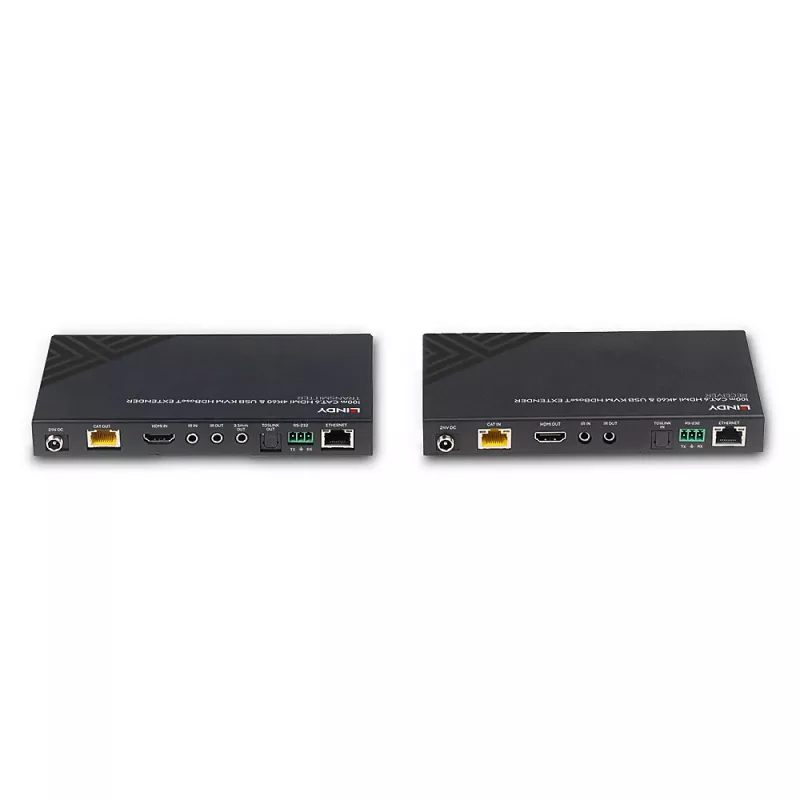 Extensor KVM HDBaseT Lindy 100m Cat.6 HDMI 4K60, audio, IR y RS-232