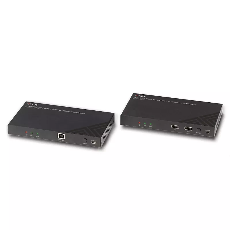 Extensor KVM HDBaseT Lindy 100m Cat.6 HDMI 4K60, audio, IR y RS-232