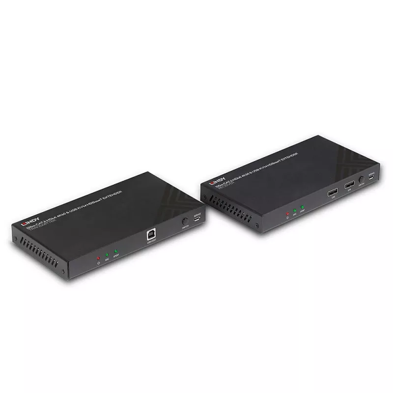 Extensor KVM HDBaseT Lindy 100m Cat.6 HDMI 4K60, audio, IR y RS-232