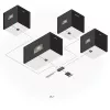 Transmisor y receptor Lindy 70m Cat.6 extensor divisor HDMI 4K30 de 4 puertos e IR con loop out