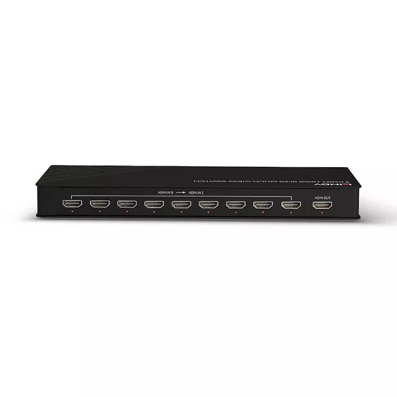 Lindy conmutador HDMI multivista de 9 puertos 10.2G negro 30Hz