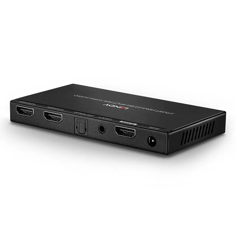 Divisor HDMI Lindy 2 puertos HDMI 18G con audio y downscaling