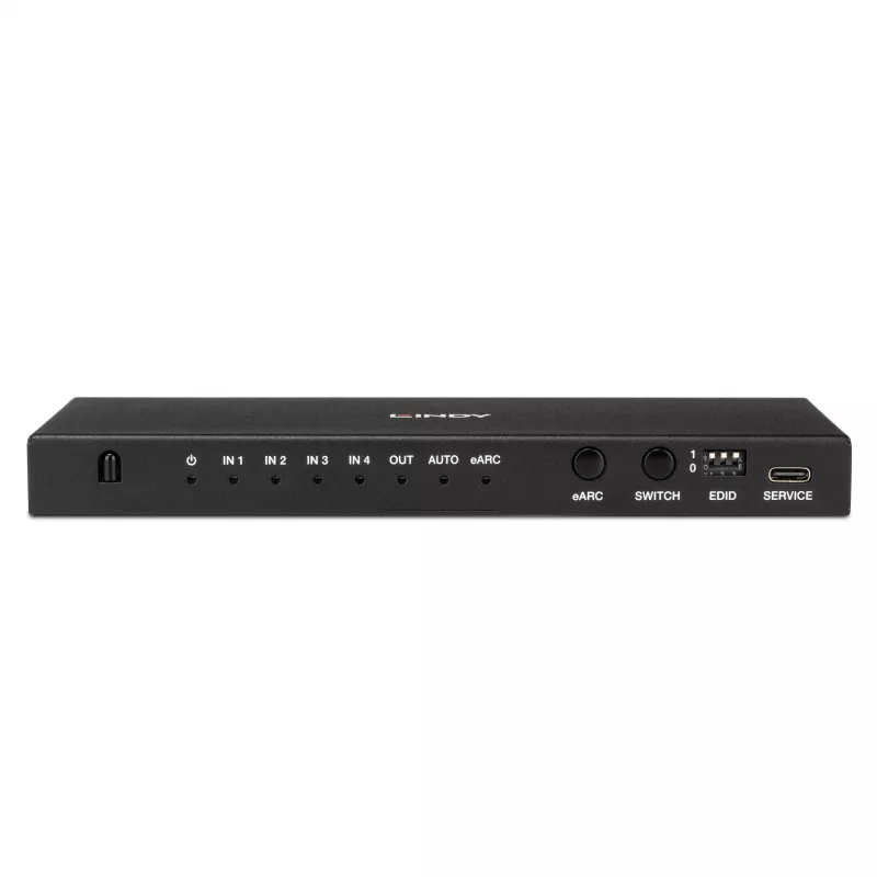 Conmutador Lindy 4 puertos HDMI 8K60 con eARC HDMI USB A USB C