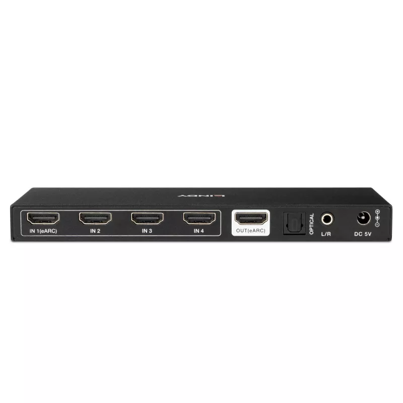 Conmutador Lindy 4 puertos HDMI 8K60 con eARC HDMI USB A USB C