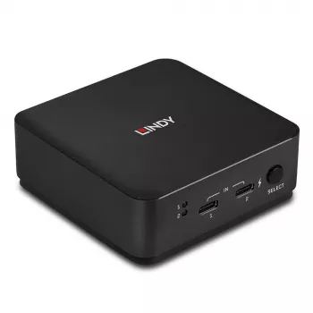 Conmutador KVM Lindy 2 puertos Type-C, doble HDMI 4K60