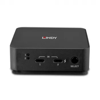 Conmutador KVM Lindy 2 puertos Type-C, doble HDMI 4K60