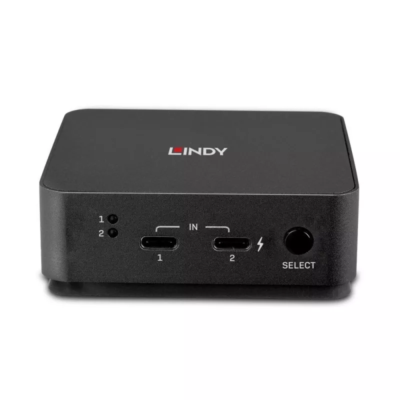 Conmutador KVM Lindy 2 puertos Type-C, doble HDMI 4K60