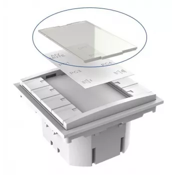 Panel de pulsadores Vivolink VLCP8B-PLEXIGLASS blanco DC 12V