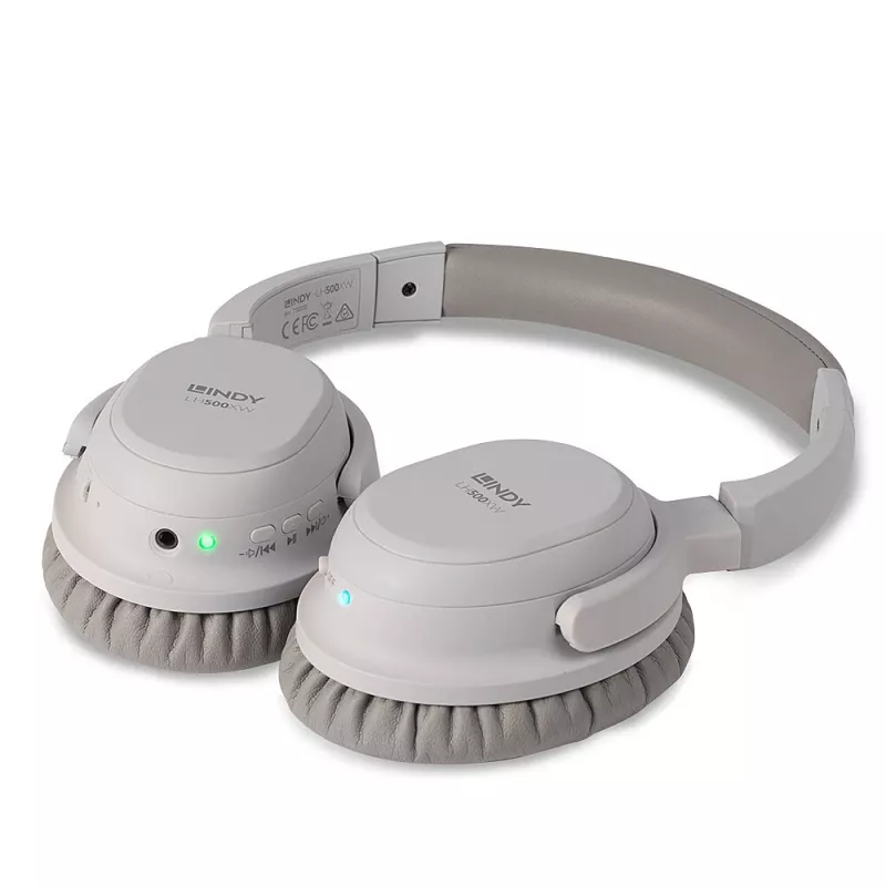 Lindy LH500XW Auricular Con cable e inalámbrico Diadema Llamadas/Música Micro-USB Bluetooth Gris