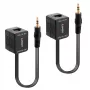 Transmisor y Receptor AV Lindy 500 m Cat.6 Extensor de audio analógico de 3,5 mm