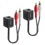 Transmisor AV Lindy 500m Cat.6 Extensor de audio analógico Phono