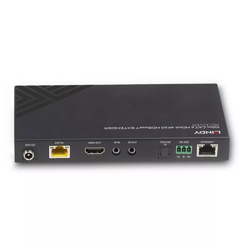 Receptor AV Lindy 100m Cat.6 HDMI 4K60 Audio IR RS-232 HDBaseT