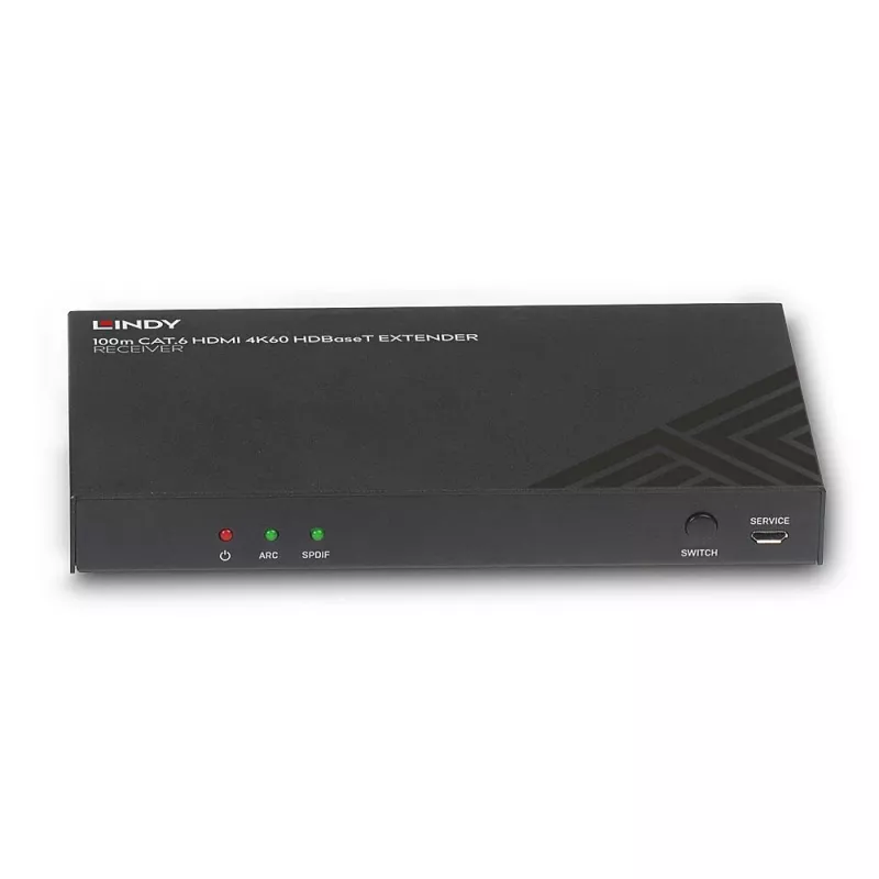 Receptor AV Lindy 100m Cat.6 HDMI 4K60 Audio IR RS-232 HDBaseT