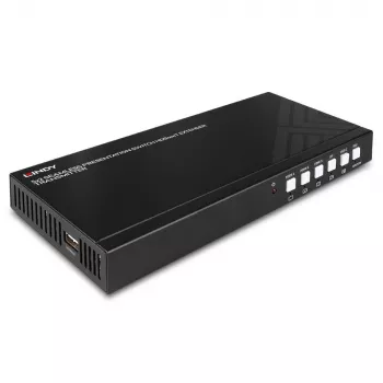 Transmisor AV Lindy 5 Puertos Conmutador de presentación sin interrupciones Extensor HDBaseT 3840 x 2160 píxeles