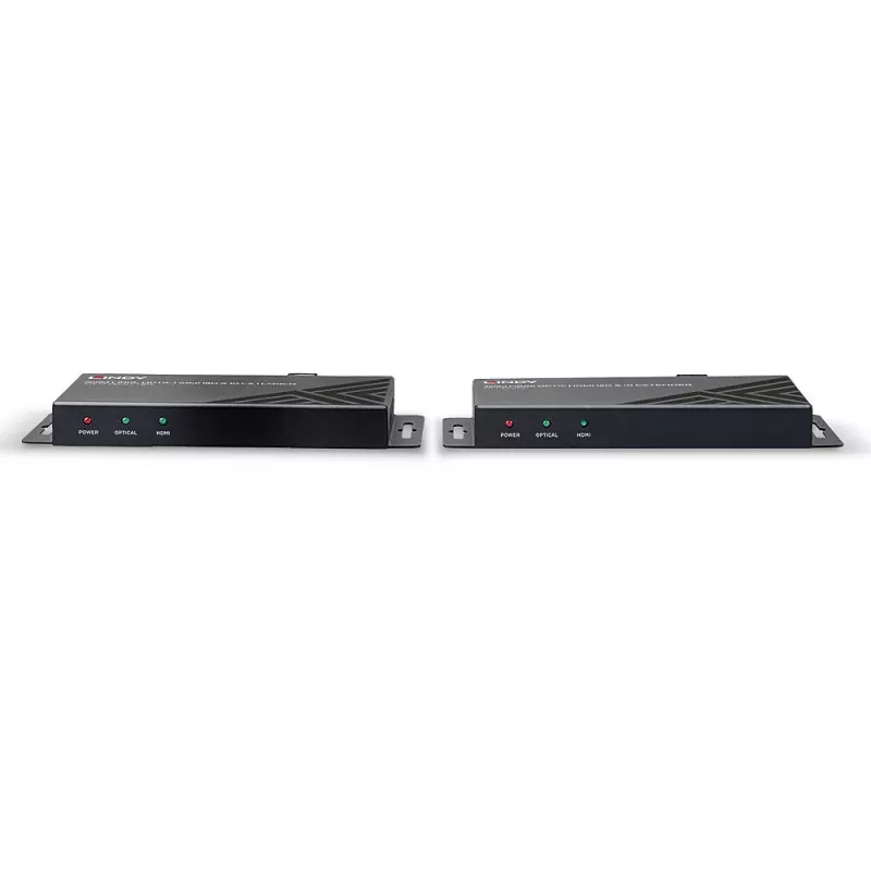 Transmisor y Receptor AV Lindy 300m Extensor HDMI 18G y IR de fibra óptica