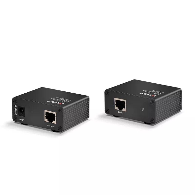 Transmisor y Receptor AV Lindy 150m Cat.6 Extensor de audio digital TosLink y coaxial