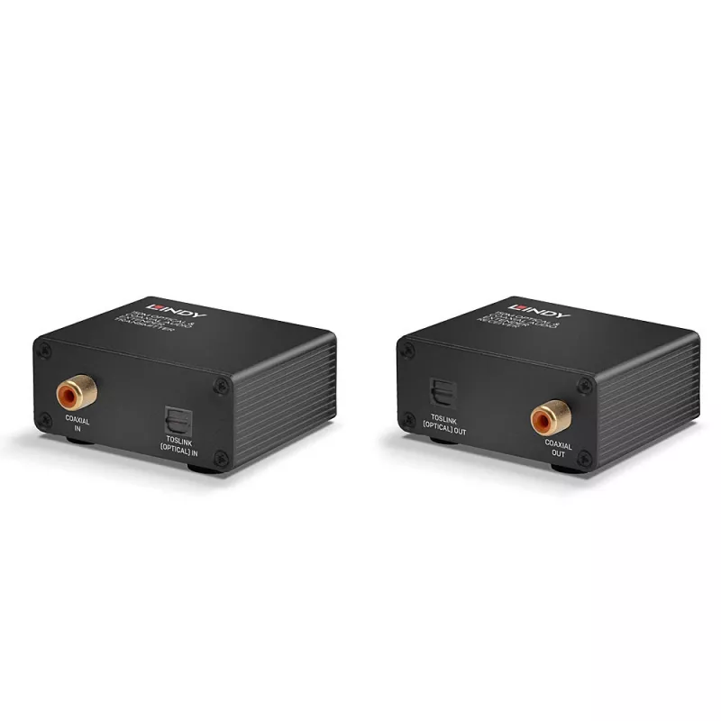 Transmisor y Receptor AV Lindy 150m Cat.6 Extensor de audio digital TosLink y coaxial