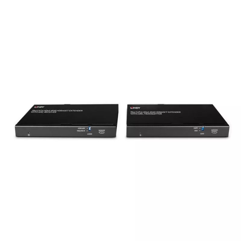 Lindy 70m Cat.6 HDMI 4K60, Audio, IR y RS-232 Extensor HDBaseT con ARC