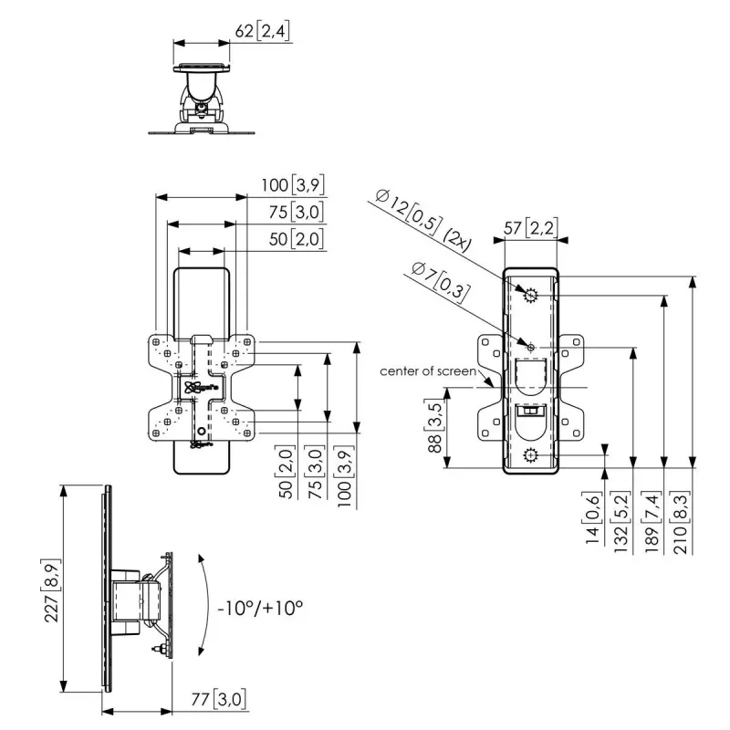 Vogel's PFW 1020 soporte de pared para pantalla