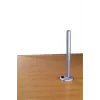 Lindy 450 mm mástil con abrazadera de paso de mesa, plata