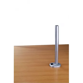 Lindy 450 mm mástil con abrazadera de paso de mesa, plata