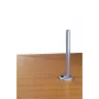 Lindy 450 mm mástil con abrazadera de paso de mesa, plata