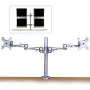 Lindy brazos LCD dobles ajustables para hasta 10 kg, plata