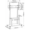Vivolink VLFS4290 soporte móvil de suelo de hasta 2,29 m (90 pulgadas), VESA, negro