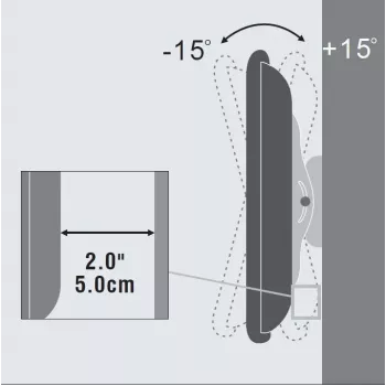 Soporte de pared/pie para TV Vivolink VLMW2355T 139,7 cm (55