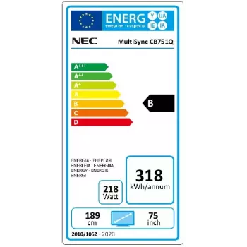 Pantalla plana interactiva NEC CB751Q 190,5 cm (75