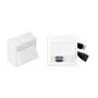 Tapa de enchufe Vivolink WI221261 HDMI + USB A blanca 2 módulos