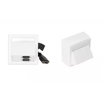 Enchufe Vivolink WI221292 HDMI + DisplayPort + 3,5 mm blanco