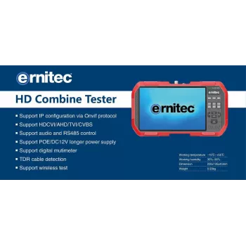 Monitor de vigilancia Ernitec 0070-24107-TESTER monitor de prueba CCTV 17,8 cm (7