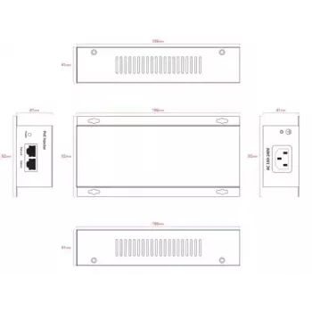 Adaptador PoE Ernitec ELECTRA-POE-10GB-90W 10Gbit/s 90W