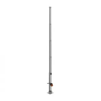 Mástil OMEGA RCCTV011 — mástil exterior para cámaras de vigilancia, 6.000 mm de altura, 30 kg de capacidad, negro metálico