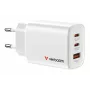 Cargador Verbatim Essentials GaN 65W con enchufe EU blanco, interior, AC, 20 V, blanco